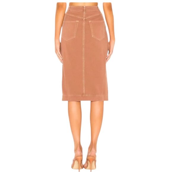 Free People Button Front Midi Utility Skirt Womens Size 12 - Picture 9 of 12